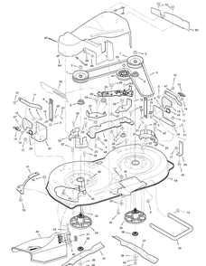 Mower Housing Diagram and Parts List for 7800320-405021X151 2008 Briggs and Stratton Lawn Tractor